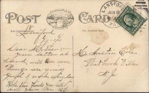 Lansford PA Coal Mining Miners on Car c1910 Postcard