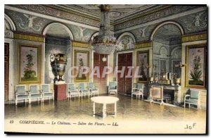 Old Postcard Compiegne The Flower Lounge Chateau