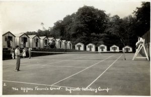 Tennis Court Duporth Holiday Camp Cornwall Rare Old Real Photo Postcard