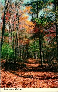 Pelham Alabama Oak Mountain State Park Fall Scene Autumn UNP Postcard G16