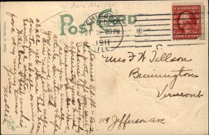 Mailick Christmas Angel Ringing Bell c1910 Vintage Postcard