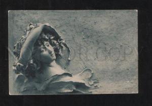 3073116 Head of BELLE Lady Style MASTROIANNI old RPPC 1909 year