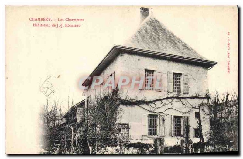 Old Postcard Chambery Charmettes Habitation Rousseau