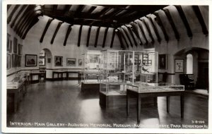 1940s Interior Audubon Memorial Museum Henderson KY Real Photo Postcard