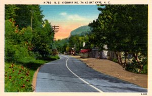 North Carolina - Down U.S. Highway #74 at Bat Cave - in the 1940s