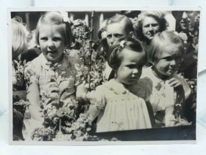 Vtg Dutch Postcard Die Drie Prinses in Ponywagen Soestdijk 1945 Netherlands WW2