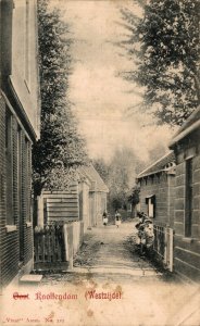 Netherlands Oost Knollendam Westzijde Vintage Postcard 08.49