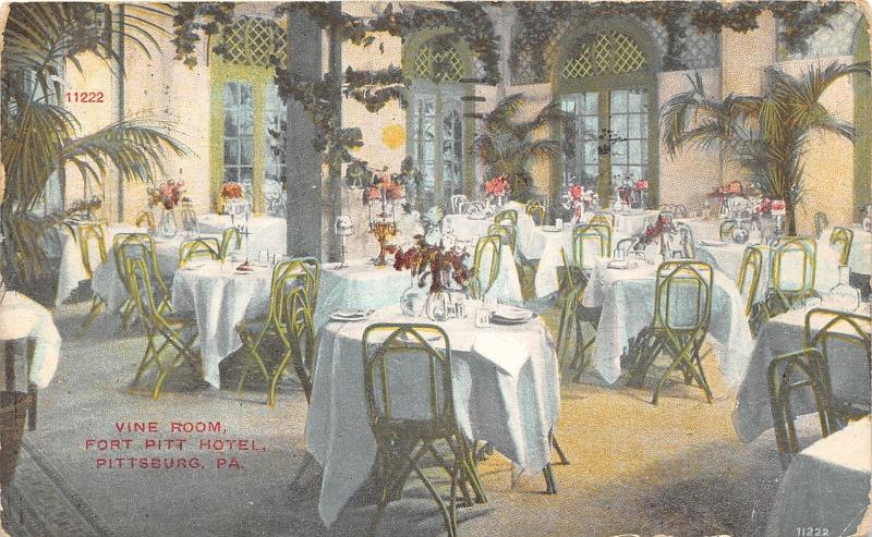 Pittsburgh Pennsylvania~Fort Pitt Hotel Dining Room~Fancy Tableware & Plants~'10