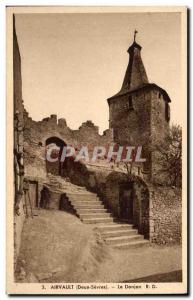 Old Postcard Airvault The dungeon