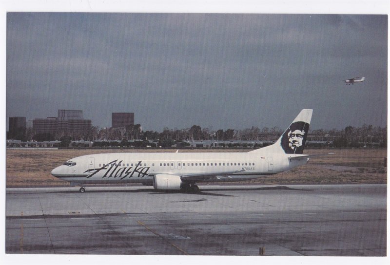 Alaska Airlines Boeing B-737-4Q8 Postcard - John Wayne Airport Undated