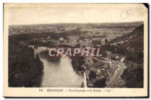 Old Postcard General view and Besancon Doubs