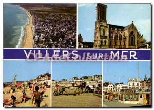 Modern Postcard Villers Sur Mer By Plane On The Beach And The City pony ride