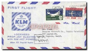 United States Letter 1st Flight Lockheed Electra Jet Prop Jet Power GM Nether...