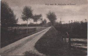 Netherlands Weg naar de Meelmolen te Schoorl Vintage Postcard 04.12