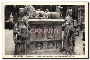 Old Postcard Nantes Cathedral Tomb of Francis II Duke of Brittany