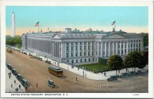 United States Treasury  Washington DC white border trolley