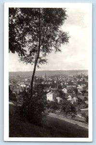 Czech Republic Postcard USTI nad Orlici Overall View 1941 Posted RPPC Photo