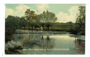 PA - Easton. Bushkill Park, Dam & Boat House Landing ca 1908