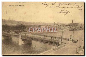 Belgium Belgie Liege Old Postcard Bridge Maghin