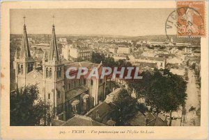 Postcard Old Vichy Panoramic View of the Church of St. Louis