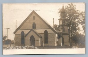 NEWVILLE PA BIG SPRING PRESBYTERIAN CHURCH ANTIQUE REAL PHOTO POSTCARD RPPC