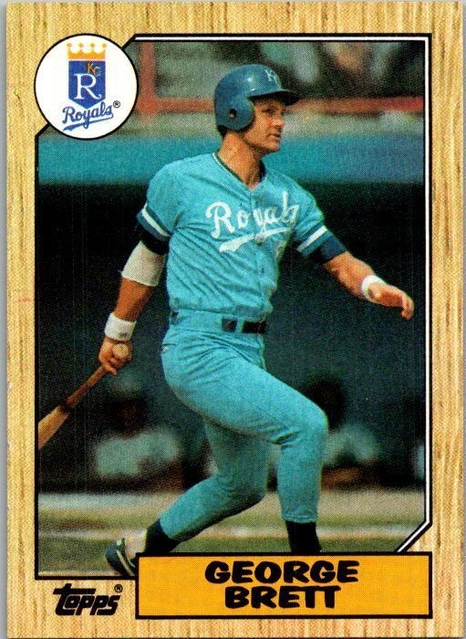 1987 Topps Baseball Card George Brett Kansas City Royals sk2379