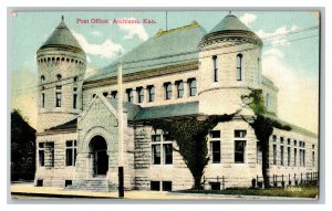 1912 Post Office Atchison Kan. Kansas Vintage Standard View Postcard