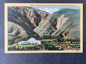 Arrowhead Springs Hotel & Spa San Bernardino CA Linen Postcard H1159081043