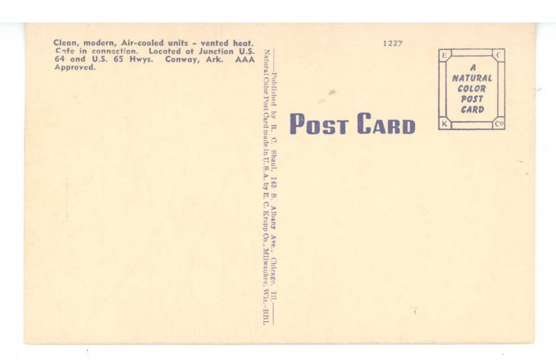AR - Conway. 64-65 Motel & Esso Gas Station ca 1950