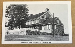 .02 RPPC POSTCARD - 1958 USED - POTTSGROVE MANOR, BUILT 1752, POTTSTOWN, PA.