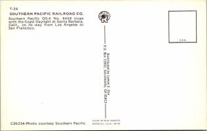 Postcard TRAIN SCENE Santa Barbara California CA AK8590