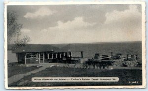 SEARSPORT, Maine ME~ Roadside PARKER'S LOBSTER POUND 1940s Waldo County Postcard