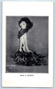 c1910's Miss O Celery Anthropomorphic C Smith Unposted Antique Postcard