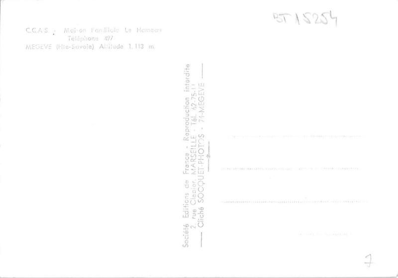 BT15254 Megeve         France