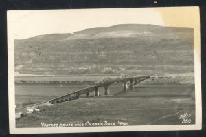 RPPC CLOLUMBIA RIVER WASHINGTON VANTAGE BRIDGE ELLIS 360 REAL PHOTO POSTCARD