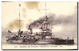 Postcard Old War Ship Brennus Breastplate