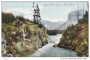 BANFF, Alberta, Canada, 1900-1910's; Devils Head Canyon