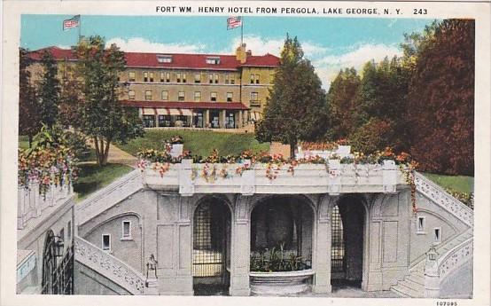 Fort William Henry Hotel From Pergola Lake George New York 1903 Curteich
