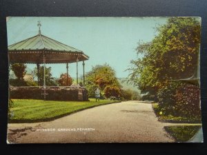 Glamorgan PENARTH Windsor Gardens & Child by Bandstand c1920s Postcard