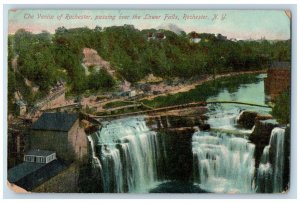 1910 Venice Of Rochester Passing Over Lower Falls Rochester New York NY Postcard