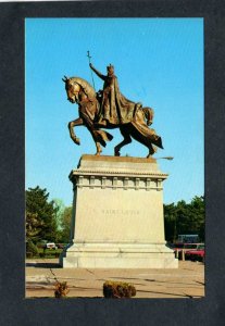 MO Statue Saint St Louis Art Museum France King IX Missouri Postcard