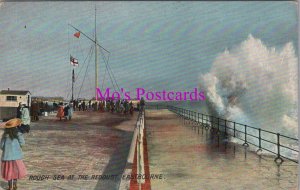 Sussex Postcard - Eastbourne, Rough Sea at The Redoubt. Posted 1910 -  RS37913