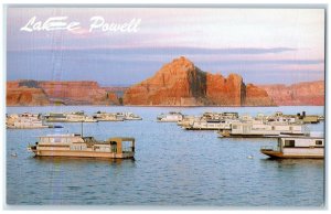 View Of Lake Powell Mountain Boats Wahweap Bay Arizona-Utah Vintage Postcard