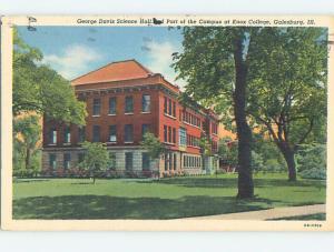 Linen SCIENCE HALL AT KNOX COLLEGE Galesburg Illinois IL L9448