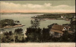 South Bristol Maine ME Birdseye View 1900s-10s Postcard