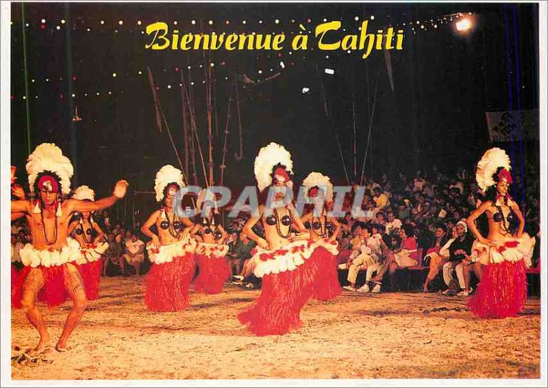 Modern Postcard Welcome to Tahiti Folk Dances Tahitinnes