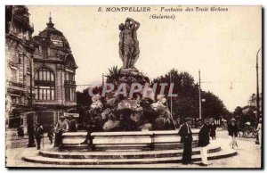 Montpelier - Fountain of the Three Graces - Galleries Old Postcard
