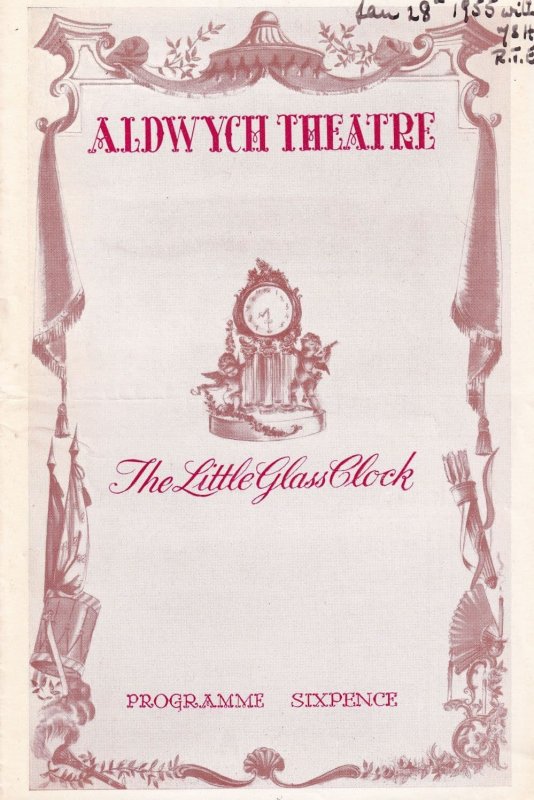 The Little Glass Clock Hugh Mills Ben Hur Rare Theatre Programme