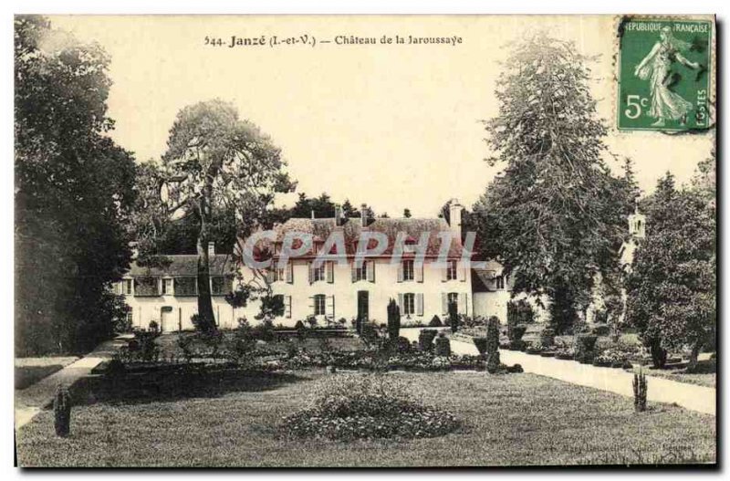 Old Postcard Janze Chateau of Jaroussaye