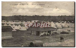 Postcard Old Army Camp Mailly tents and kitchens